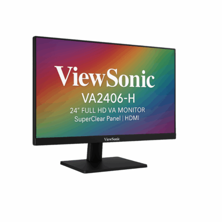 ViewSonic VA2406-H – 24” Full HD VA Monitor (SuperClear Panel | HDMI | VGA)