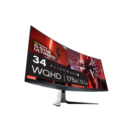 Dell Alienware 34″ Curved Gaming Monitor – QD-OLED Display, 175Hz/165Hz, 0.1ms, G-Sync & FreeSync Premium Pro