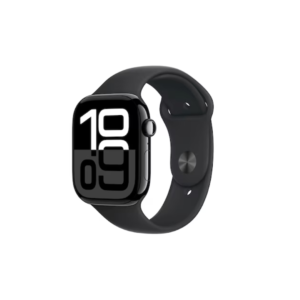 Apple Watch Series 10 GPS 46mm – Jet Black Aluminum Case with Black Sport Band (M/L)