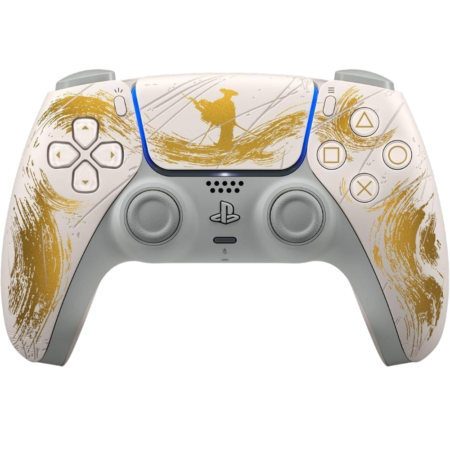 Sony PlayStation 5 DualSense Ghost of Yotei Gold Limited Edition Wireless Controller with Haptic Feedback, Adaptive Triggers, Bluetooth, Built-in Microphone, Headset Jack, Speaker & USB Type-C (Model: CFI-ZCT1GOY)