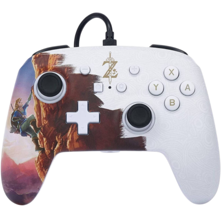 PowerA Nintendo Switch Enhanced Wired Controller, Two Mappable Advanced Gaming Buttons, Anti-Friction Rings, 3.5mm Stereo Audio Jack, Detachable 10ft (3m) USB Cable, Hero’s Ascent | NSEWC-HA