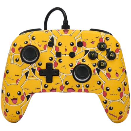 PowerA Nintendo Switch Enhanced Wired Controller, Two Mappable Advanced Gaming Buttons, Anti-Friction Ring, 3.5mm Stereo Audio Jack, Detachable 10ft (3m) USB Cable, Pikachu Moods | NSGP0083-01