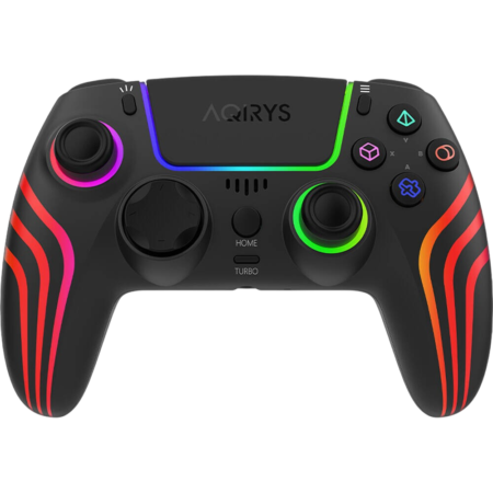 AQIRYS Themis Wireless Gaming Controller, Dual Motor Vibration Feedback, 2-Point Touch, Capacitive Type, R2/L2 with Hall Sensor, Six Axis Motion Sensor, Black | AQRYS_THEMISBK