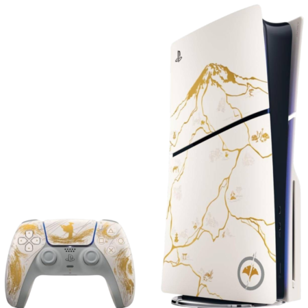 Sony PlayStation 5 Disc Slim Ghost of Yotei Limited Edition Console Bundle, 1TB SSD, 4K-TV Gaming, 120fps with 120Hz Output, HDR Technology, Game Voucher not Included, US Specs | PS5DCGOY