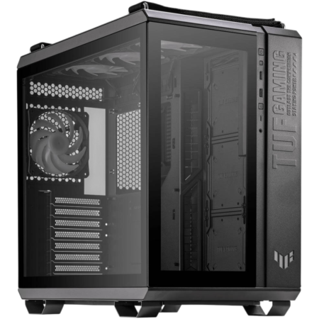 ASUS TUF Gaming GT502 PLUS PC Case, Dual Chamber Chassis, Supports 360mm Radiator, Up to 13 Fans, Discrete aRGB HUB, Fully Modular Design, Black | GT502 PLUS/BLK/TG