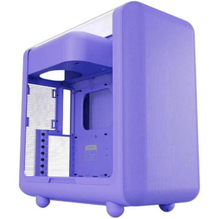 HYTE X50 Modern Performance ATX Mid-Tower PC Gaming Case, Full-Coverage Micro-Mesh, Up to 10 Fans x 120mm, 1x 3.5" HDD and 2x 2.5" SSD, Taro Milk | CS-HYTE-X50G-TM