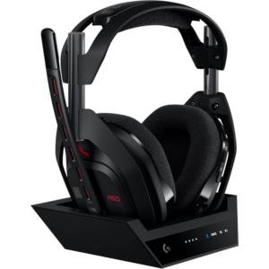 Logitech Astro A50 LIGHTSPEED Wireless Gaming Headset + Base Station (Gen 5), PRO-G GRAPHENE, Switch Between 3 Systems, USB-C to Xbox, PS5, PC/Mac or Nintendo Switch, Bluetooth, Black | 939-002224
