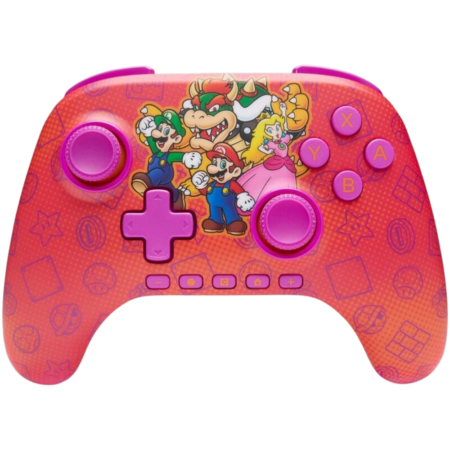 PowerA Advantage Wireless Controller for Nintendo Switch 2, Mario and Friends Design, Hall Effect Joysticks, Rechargeable Battery | NSGP0548-01V