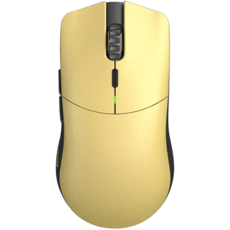 Glorious Model O Pro Wireless Gaming Mouse, Smoothly Rounded Pure PTFE Feet, BAMF Sensor, 19000 DPI Resolution, 6 Total Buttons, 80H of Battery Life, USB-C, Yellow, Forge | GLO-MS-OW-GP-FORGE
