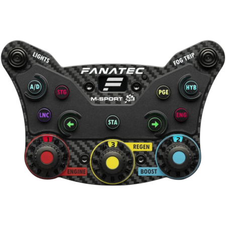 FANATEC Podium Button Module Rally, Sim Racing Button Module, WRC Rally Control Unit, OLED Display, RGB Buttons, CSL ClubSport Podium Hub Compatible | P_BM_R