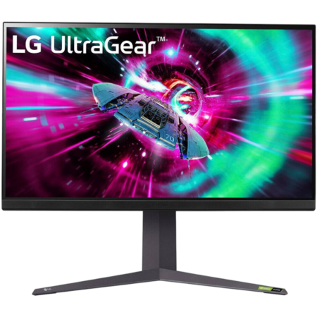 LG UltraGear 32GR93U-B Gaming Monitor, 32" UHD IPS Display, 144Hz Refresh Rate, 1ms (GtG) Response Time, NVIDIA G-SYNC Compatible & AMD FreeSync Premium, Black | 32GR93U-B