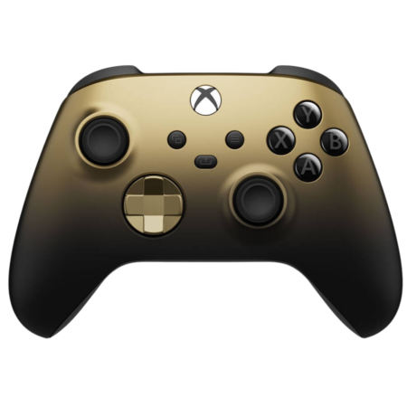 Microsoft Xbox Gold Shadow Special Edition Wireless Controller, Rubberized Diamond Pattern Side Grips, Hybrid D-Pad, Bluetooth, 3.5mm Headset Jack, Up to 40 Hours of Battery Life, Gold Shadow | G-SHDW