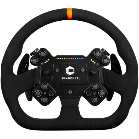 Simucube Valo GT-23 Steering Wheel, 320mm Alcantara Rim, 18 Programmable RGB LEDs for RPM/Shift Lights, Magnetic Shifters & Clutch Paddles, 2x 7-Way Joysticks | GSC-SMB-SWVGBB-01