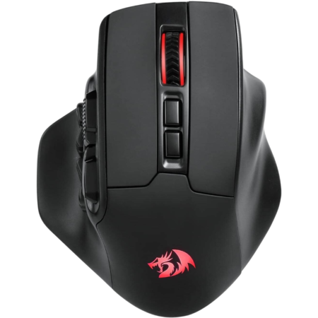 Redragon M811 PRO Wireless Gaming Mouse, 15 Programmable Buttons, RGB Gamer Mouse, Ergonomic Natural Grip Build, 10 Side Macro Keys, Software Supports DIY Keybinds, Black | M811RGB-PRO