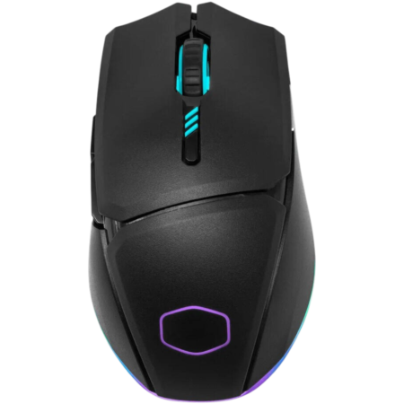 Cooler Master MM831 Gaming Mouse, OMRON Switch, PixArt PAW 3335 Mouse Sensor, Triple Connectivity, Customizable RGB Lighting, Gold-Plated Detachable Connector, 800mAh Battery, Black | MM-831-KKOH1