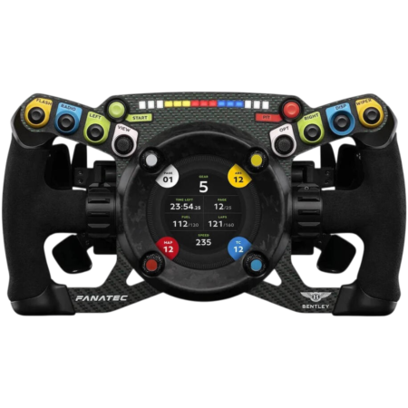 FANATEC Podium Steering Wheel Bentley GT3, Carbon Fiber Sim Racing Wheel, 310mm, Alcantara Grip, 3.4 Inch Display, QR2 Pro Quick Release | P_SW_BENT