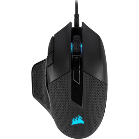 Corsair NightSword RGB Gaming Mouse, PMW3391 Sensor, 18,000 DPI Sensor, Dynamic RGB Lighting, Adjustable Weight System, Ergonomic Design, 8 Programmable Buttons, Black | CH-9306011-NA