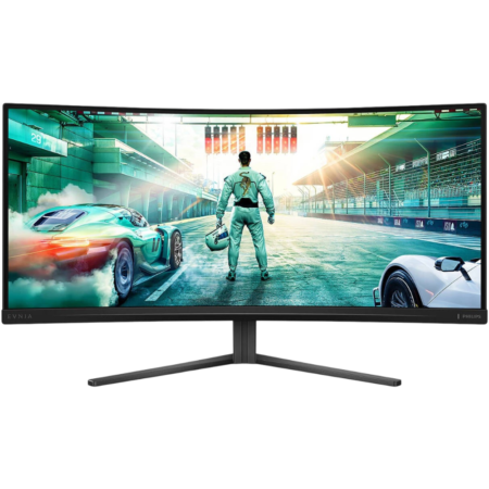 Philips Evnia 3000 Gaming Curved Monitor, 34" Fast VA Display, WQHD Resolution, 180Hz Refresh Rate, 1ms (GtG) Response Time, SmartImage Game Mode, 1.07 Billion Colors, Black | 34M2C3500L